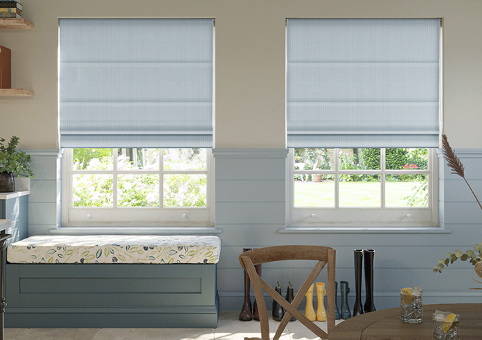 Nautical Stripes, Blue Sails - Motorised Roman Blind - Image 3